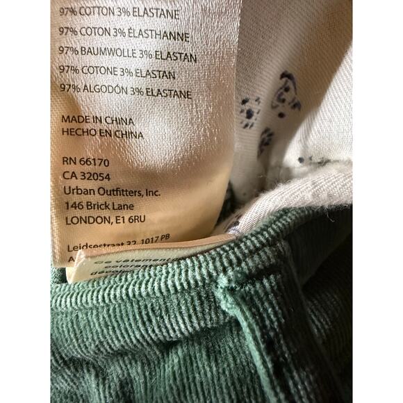 Pilcro High-Rise Skinny Corduroy Pants, Green, Size 28 - Picture 7 of 7